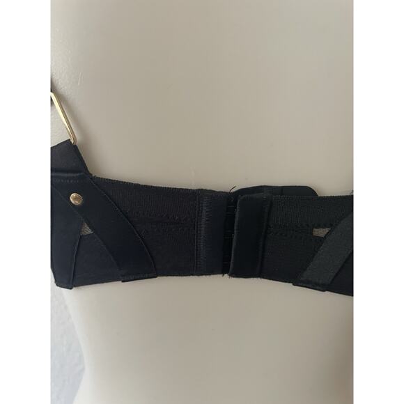 Honey Birdette Bra Indira Sheer Mesh Studded Lingerie Black FLAW - Picture 10 of 13